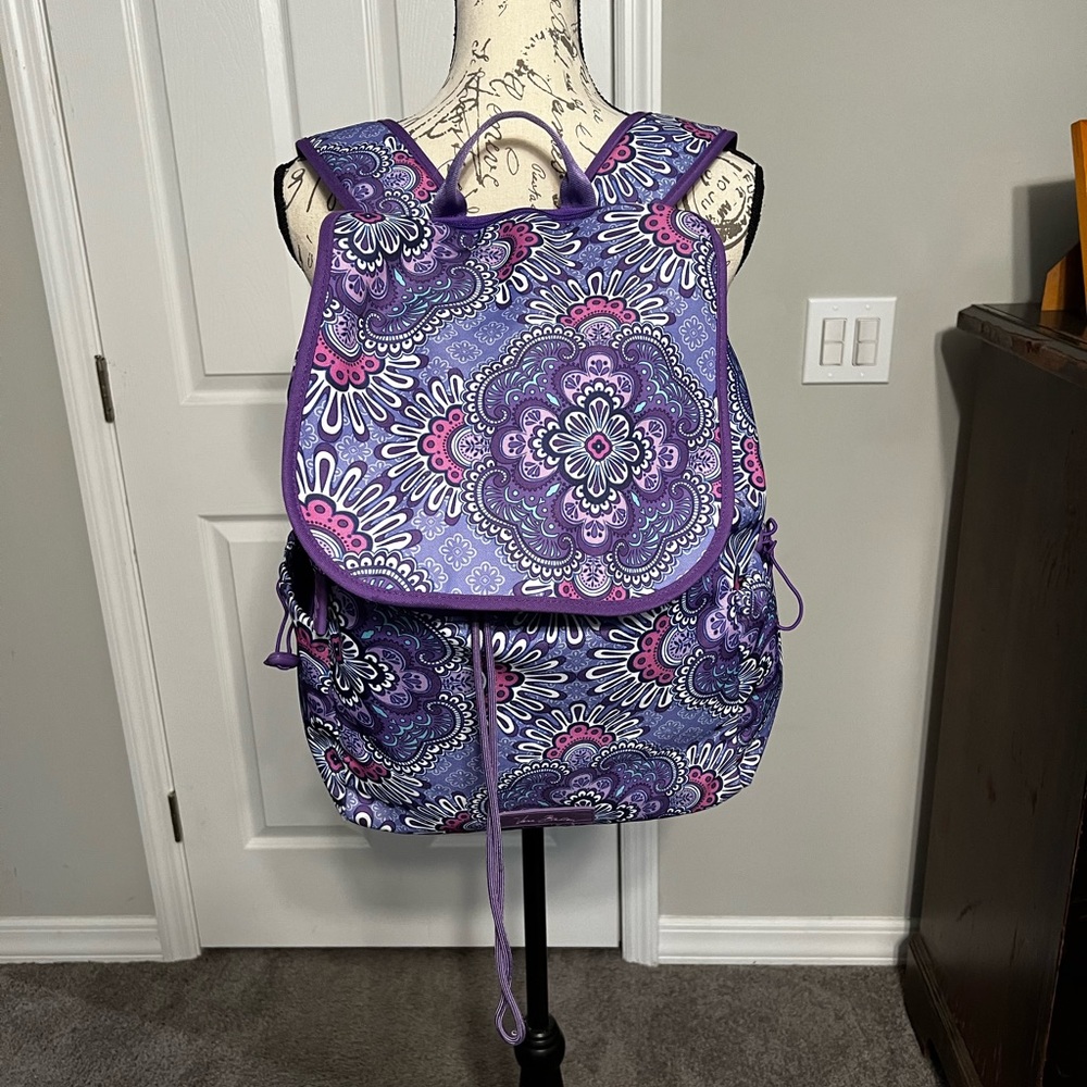 Vera Bradley purple paisley backpack